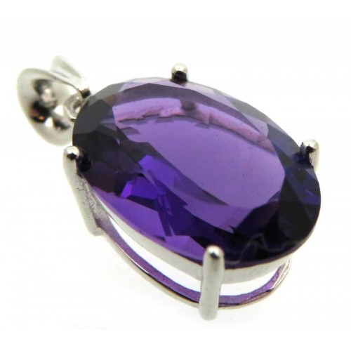 Siberian Amethyst Quartz Sterling Silver Pendant 02